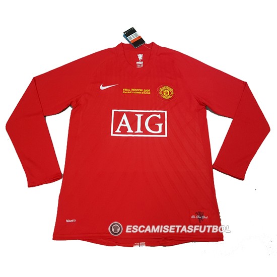 Camiseta Manchester United 1ª Manga Larga Retro 2007-2008 - Haga un click en la imagen para cerrar